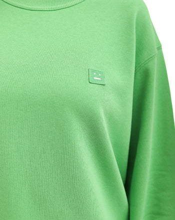 Acne Studios Face Patch Crewneck Sweatshirt Green