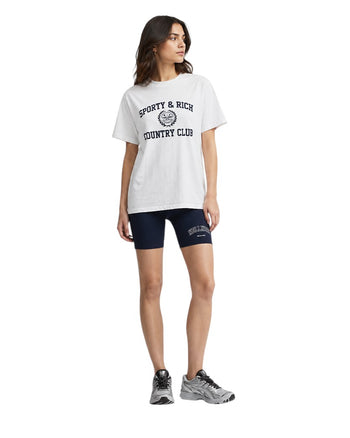 Sporty & Rich Varsity Crest T-Shirt White