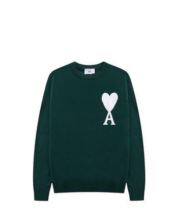AMI Paris Ami De Coeur Oversize Sweater Green
