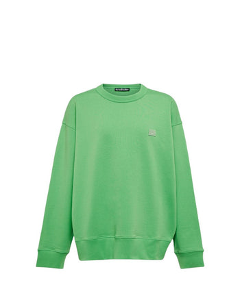 Acne Studios Face Patch Crewneck Sweatshirt Green
