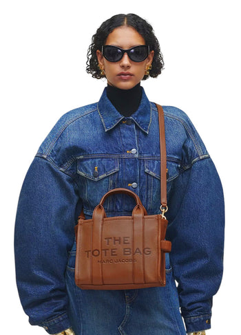 Marc Jacobs Leather Mini Tote Bag Brown