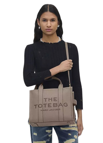 Marc Jacobs Leather Small Tote Bag Grey