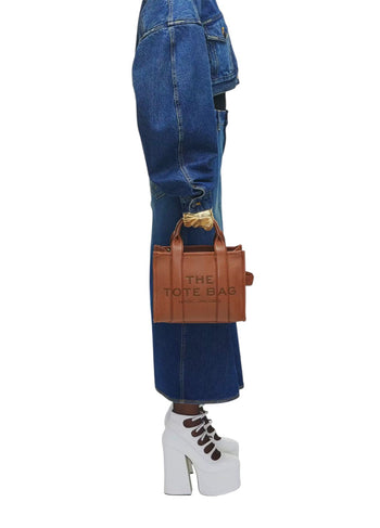 Marc Jacobs Leather Mini Tote Bag Brown
