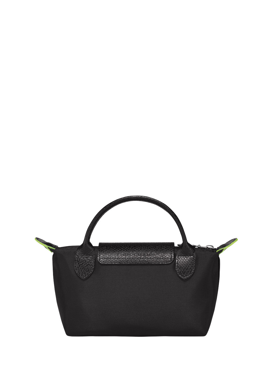 Longchamp Le Pliage Green Pouch With Handle Black