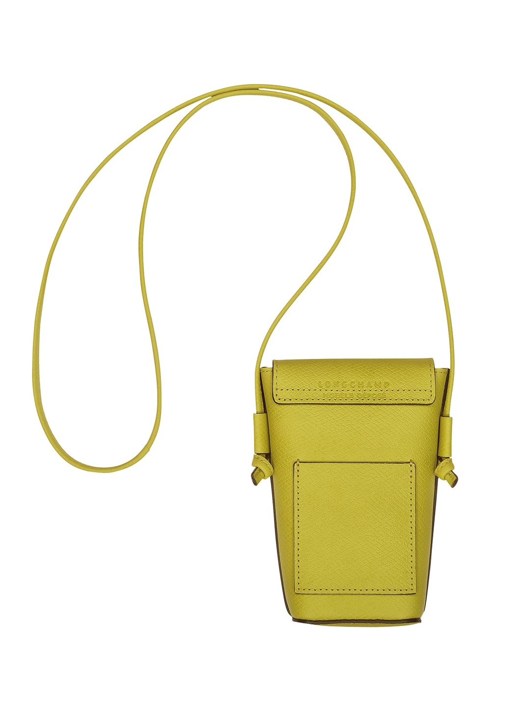 Longchamp Epure Phone Case With Leather Lace Kiwi Green