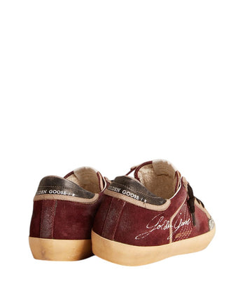 Golden Goose x Swarovski Super-Star Penstar LAB Burgundy