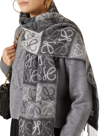 Loewe Anagram Scarf Grey