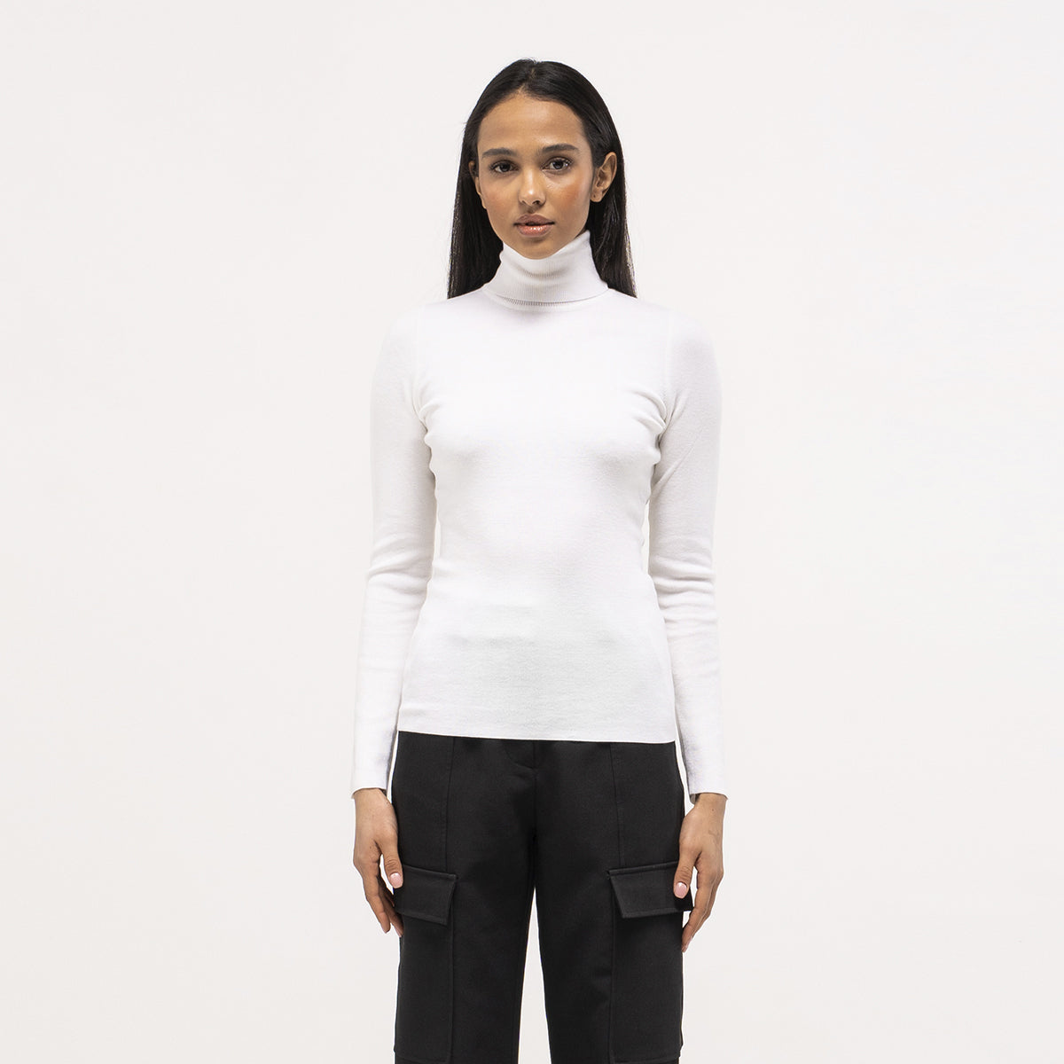 Toteme Knit Long Sleeve Turtleneck Cream