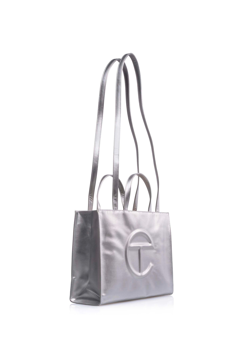Telfar Medium Shopping Bag Silver