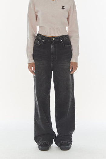 Rest&Recreation Washed Denim Pants Black