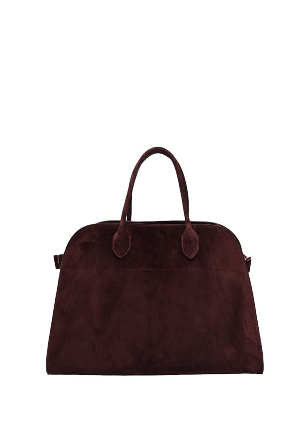 The Row Soft Margaux 15 Bag in Suede Amaranto