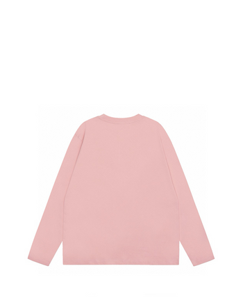AMI Paris Ami De Coeur Tonal Small Heart Long Sleeve Light Pink