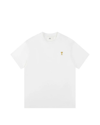 AMI Paris Ami De Coeur Gold Small Heart T-Shirt White