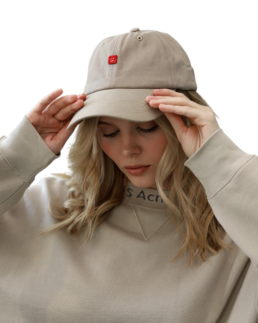 Acne Studios Micro Face Patch Cap Grey