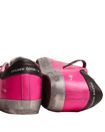 Golden Goose Fuchsia Superstar Sneakers With Glitter Star