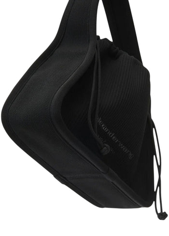 Alexander Wang Small Ryan Ribbed-Knit Tote Bag Black