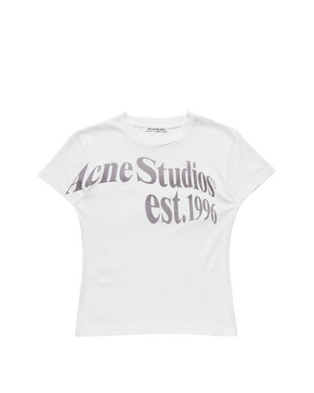 Acne Studios Fitted Graphic T-Shirt Off White