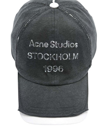 Acne Studios Logo Stamp Cap Black