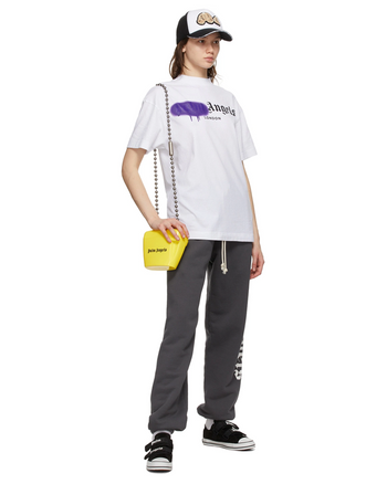 Palm Angels London Sprayed Logo T-Shirt White/Purple