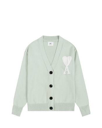 AMI Paris Ami de Coeur Cardigan Mint