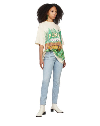 Acne Studios Grant Levy Lucero Edition Oversized Graphic Tee Beige
