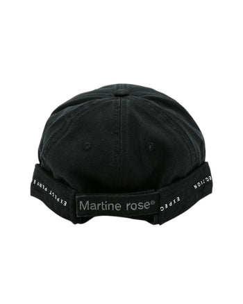 Martine Rose Joker Embroidered Roll Back Cap Black