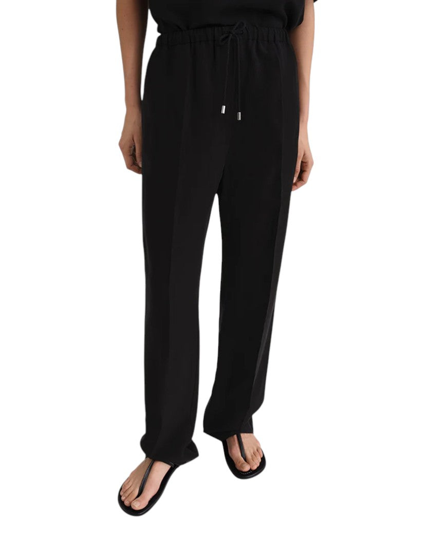 Toteme Press Creased Drawstring Trousers Black