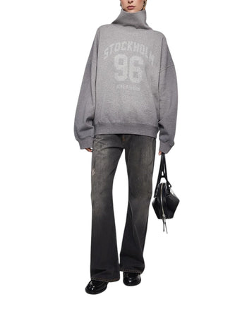 Acne Studios Oversized Turtleneck Sweatshirt Grey