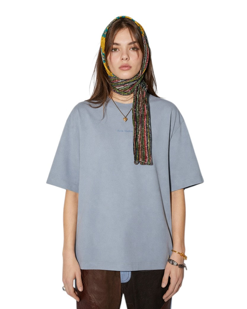 Acne Studios Logo cotton jersey T-shirt Light Grey