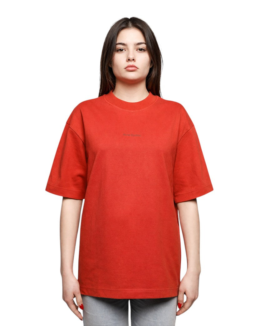 Acne Studios Logo cotton jersey T-shirt Orange