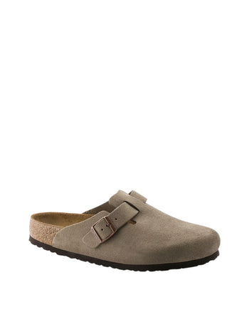 Birkenstock Boston Soft Footbed Suede Leather Taupe