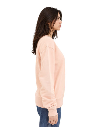 Acne Studios Face Patch Crewneck Sweatshirt Shrimp