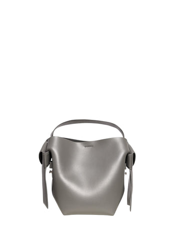 Acne Studios Musubi Small leather shoulder bag Grey