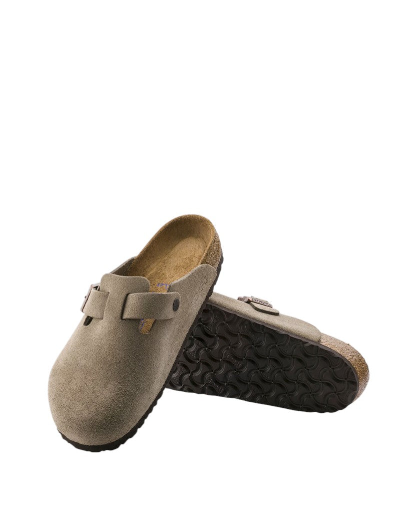 Сланці Birkenstock Boston Soft Footbed Suede Leather Taupe — SSTORIES