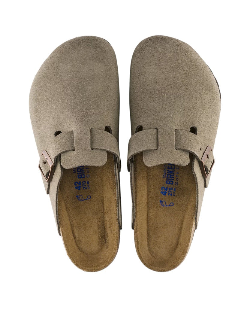 Сланці Birkenstock Boston Soft Footbed Suede Leather Taupe — SSTORIES