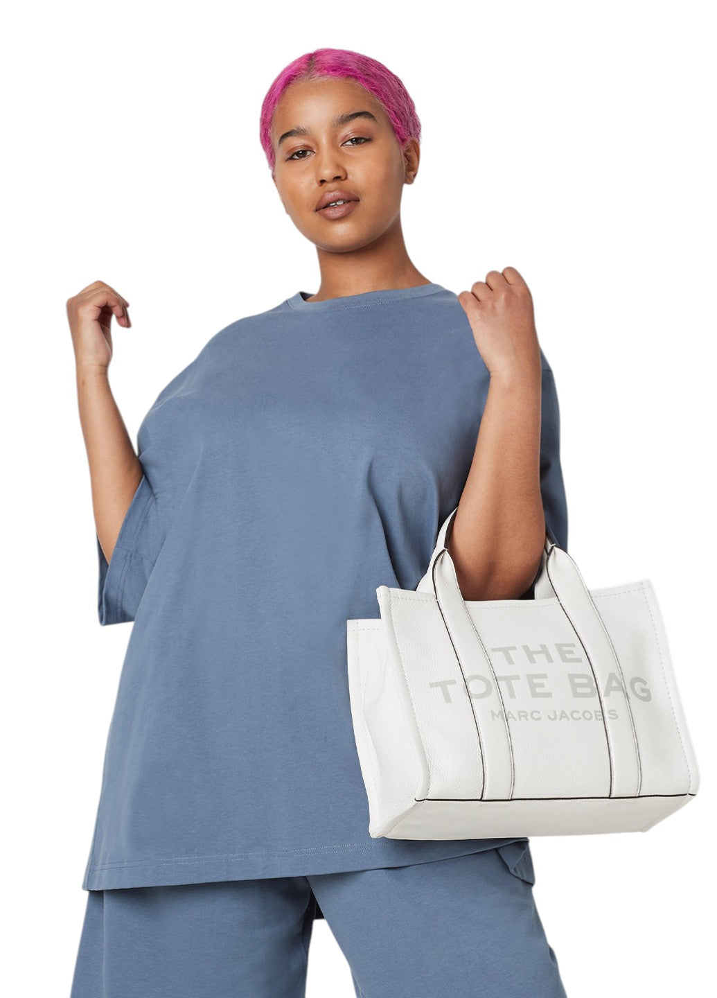 Marc Jacobs Leather Small Tote Bag White — SSTORIES