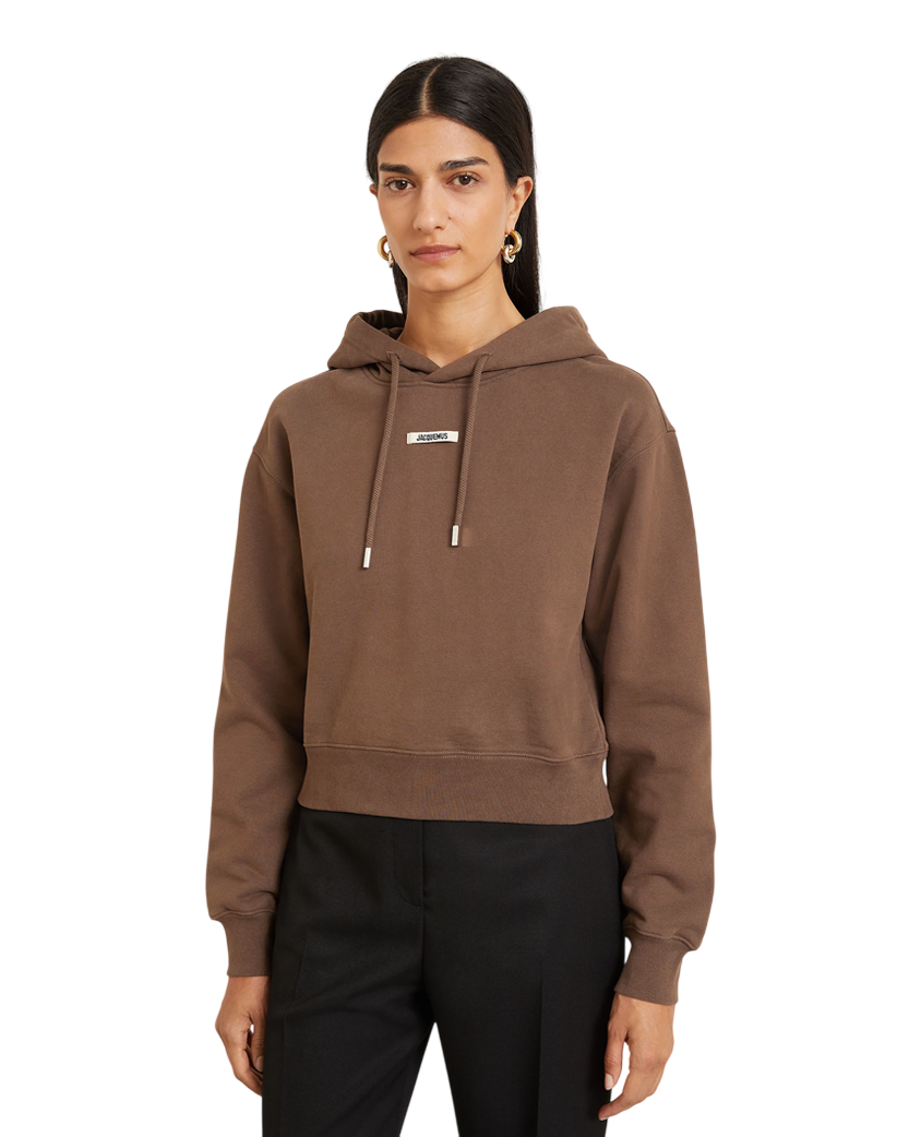 Jacquemus The Gros Grain Hoodie Brown
