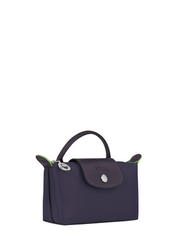 Longchamp Le Pliage Green Pouch With Handle Bilberry