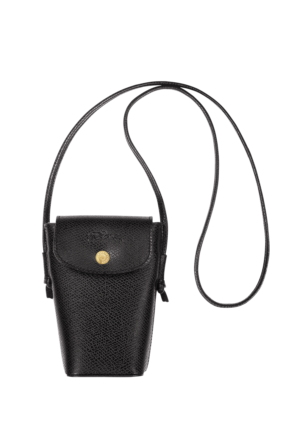 Longchamp Épure Phone Case With Leather Lace Black