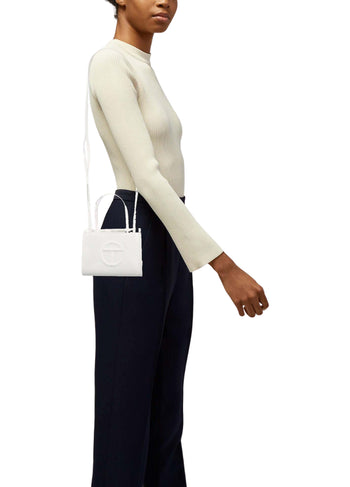 Telfar Small Shopping Bag White
