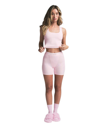 Skims Cotton Rib Boxer Cherry Blossom