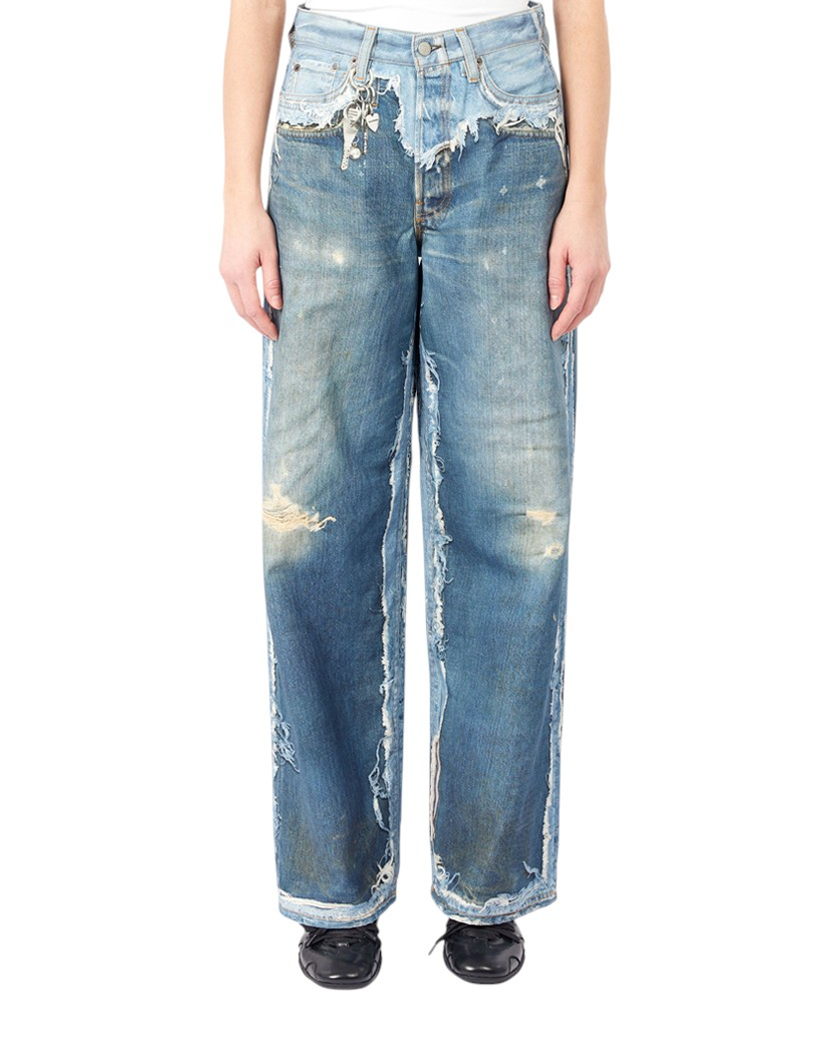 Acne Studios Trompe-L'Oeil Distressed 1981 Jeans Mid Blue