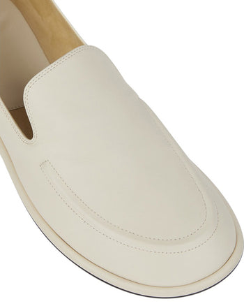The Row Canal Loafer in Leather Milk