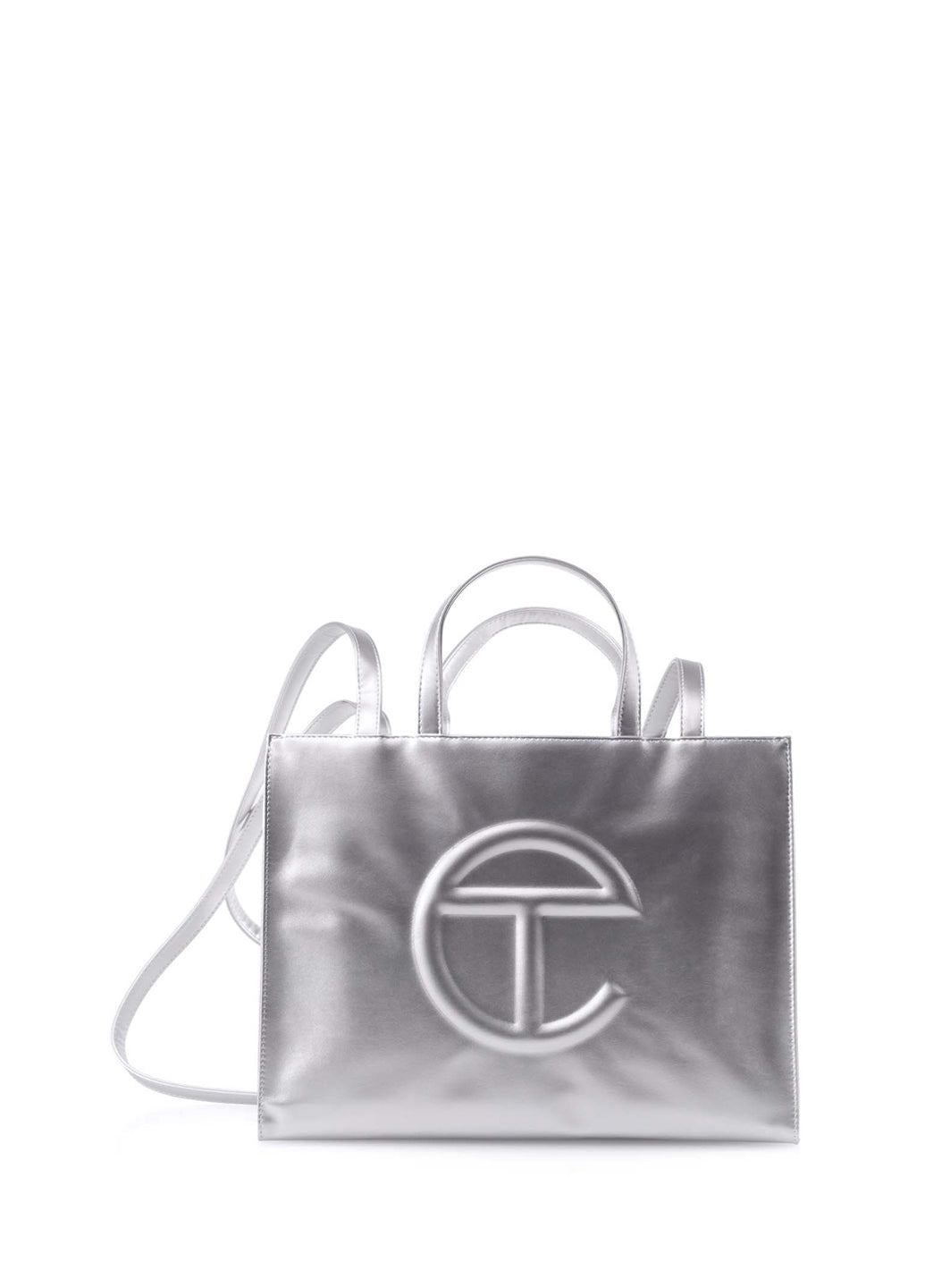 Telfar Medium Shopping Bag Silver