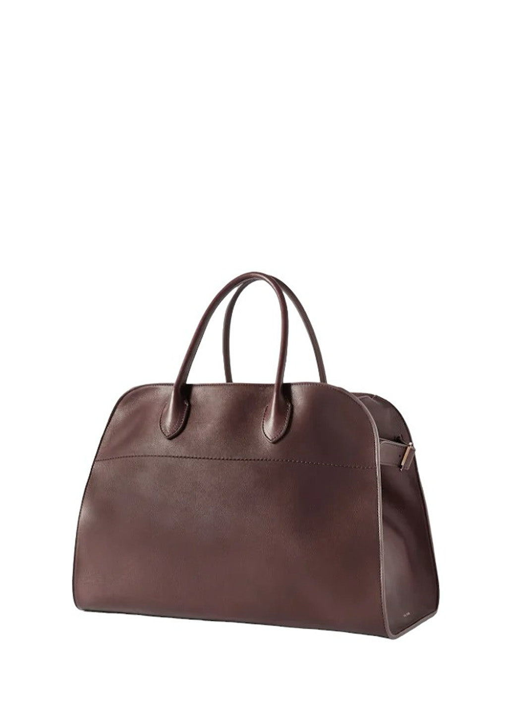 The Row Soft Margaux 15 Bag in Leather Dark Mocha