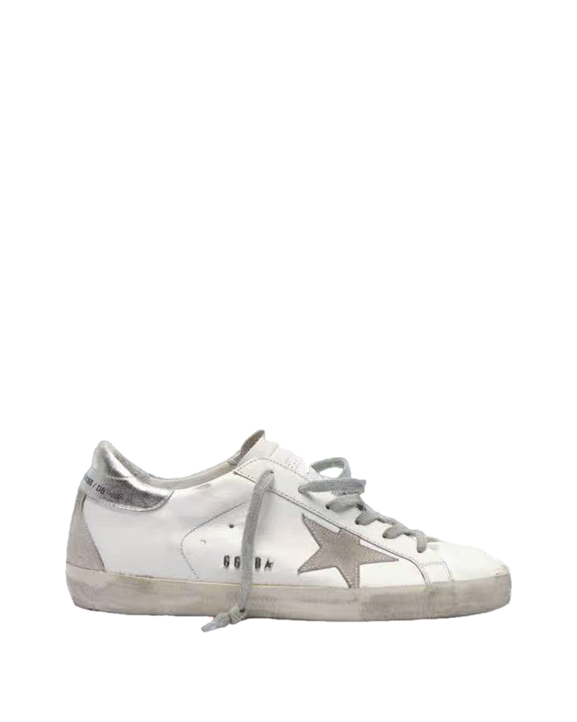 Golden Goose Superstar Sneakers White and Silver Leather
