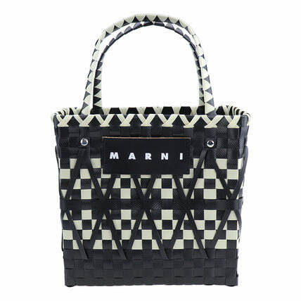 Marni Market Black And White Shopping Bag