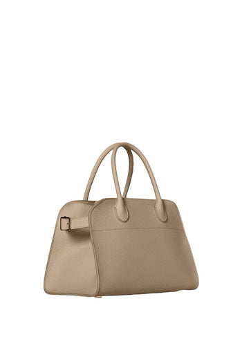 The Row Soft Margaux 10 Bag in Leather Light Camel