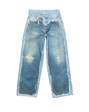 Acne Studios Trompe-L'Oeil Distressed 1981 Jeans Mid Blue