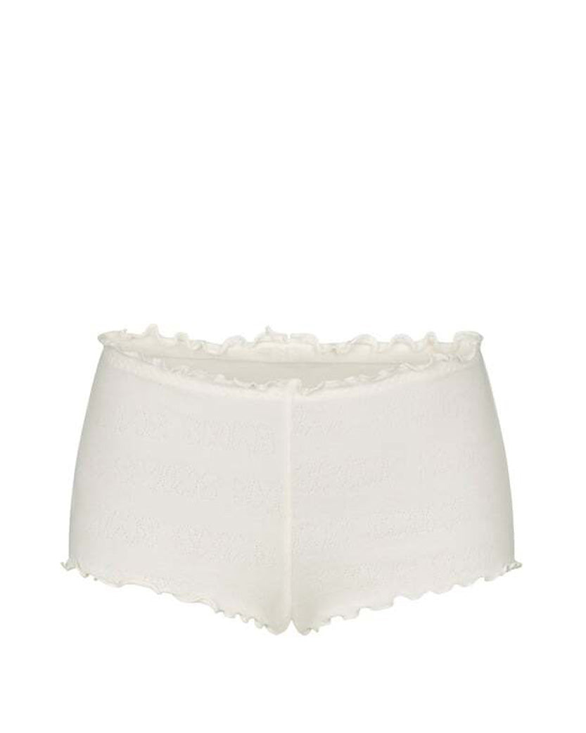 Skims Logo Pointelle Mini Short Marble